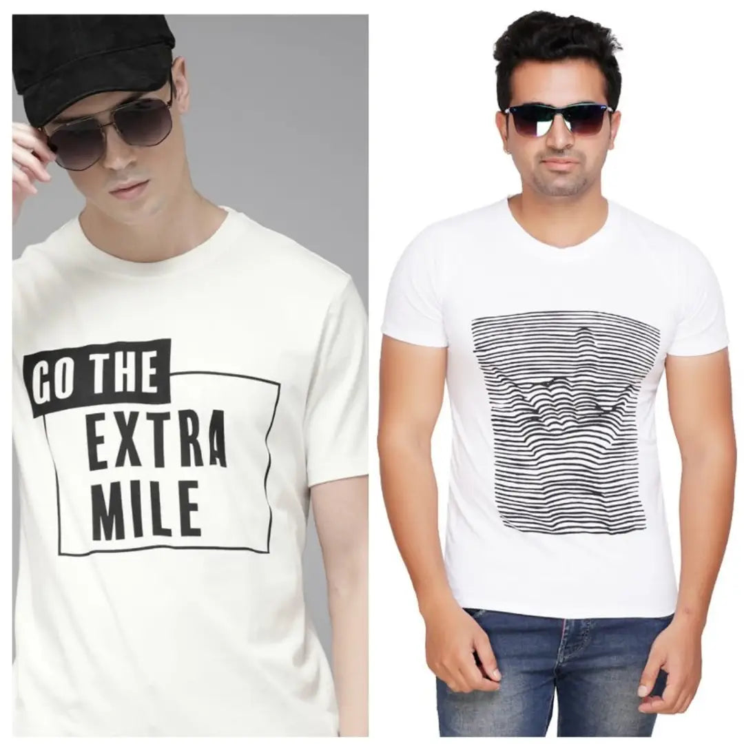 Extra Mile  Hand Symbol Print Combo T shirts