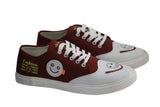Mens Casual Sneaker Shoes ( Maroon, White)