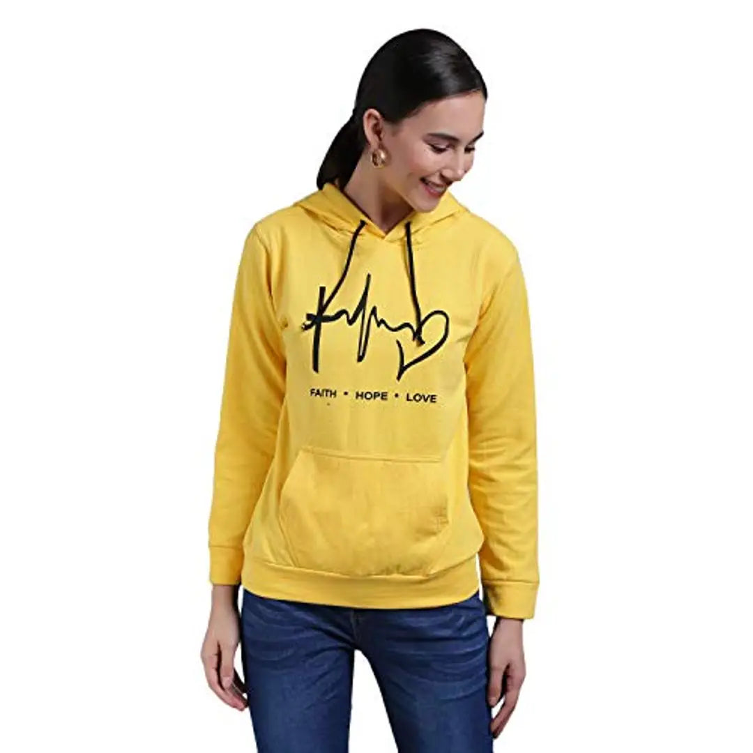Shoppy Assist Women's Printed Sweatshirt with Hoodie- Abstract Print-Stylish Pullover for Girls and Women
