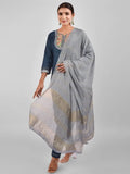 Rims 16 Womens indigo blue Silk Embroidered Kurta Pant with designer Dupatta