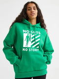 No gut No Story graphic Printed Winter Hoodie For women