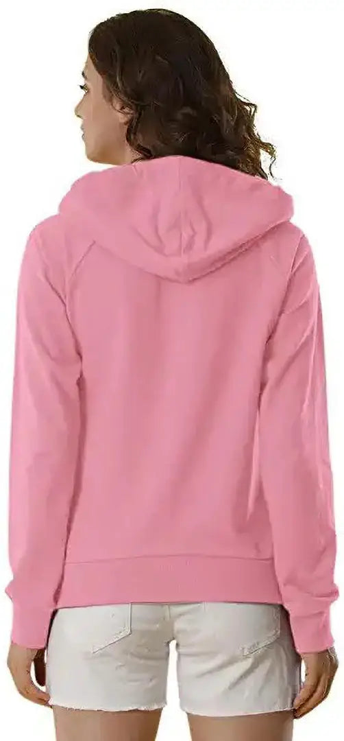 Stylish Pink Polycotton Printed Sweatshirts For Women