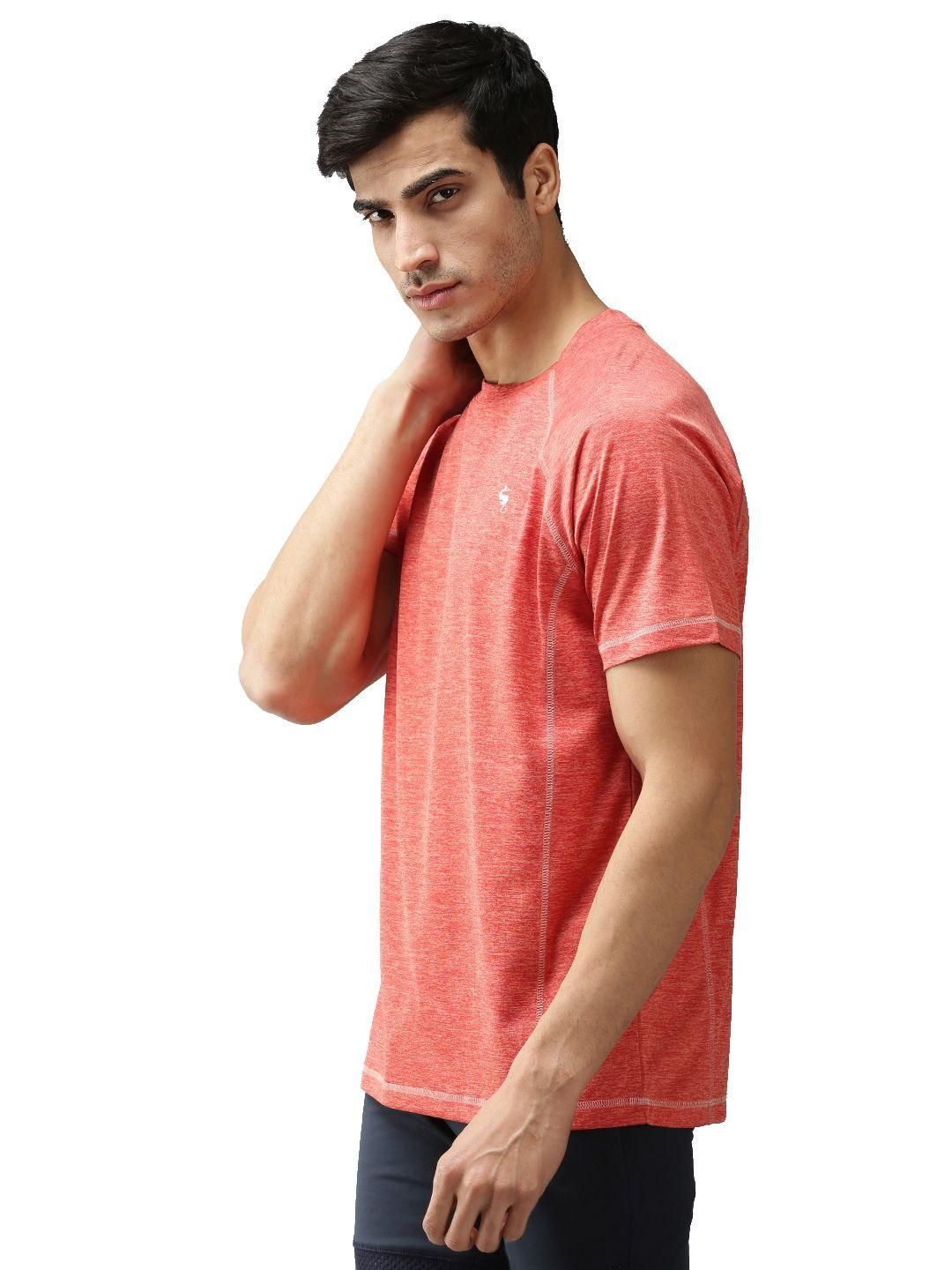 Micro polyester Texture Half Sleeves Dry-fit T-Shirt