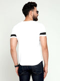 Gespo Cotton Blend Color Block Half Sleeves T-Shirt