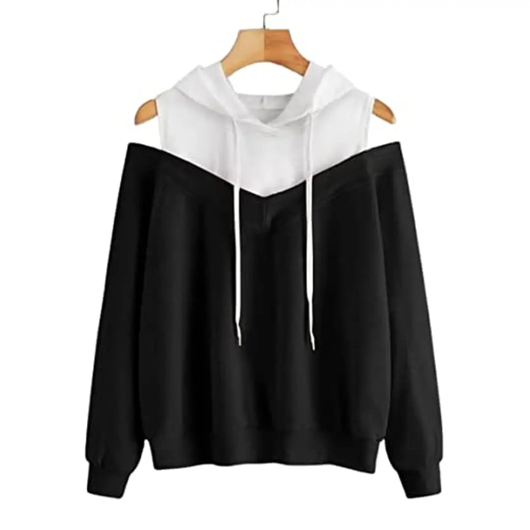 PDK Fashions Could Shoulder Hoodie for Women Black