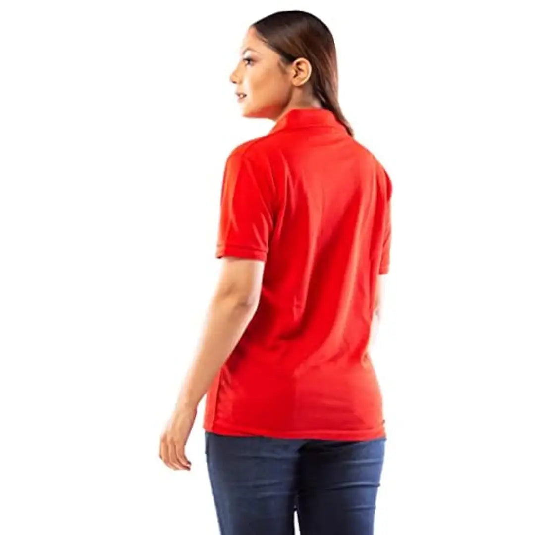Lappen Fashion Women?s Cotton Polo T-Shirt | Half Sleeve with Collar | Regular Slim Fit Plain Solid Tshirts | Pure Cotton, Ultra Soft | with Button | Casual Stylish Look