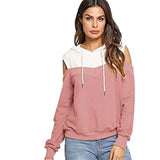 PDK Fashions Could Shoulder Hoodie for Women Dustypink