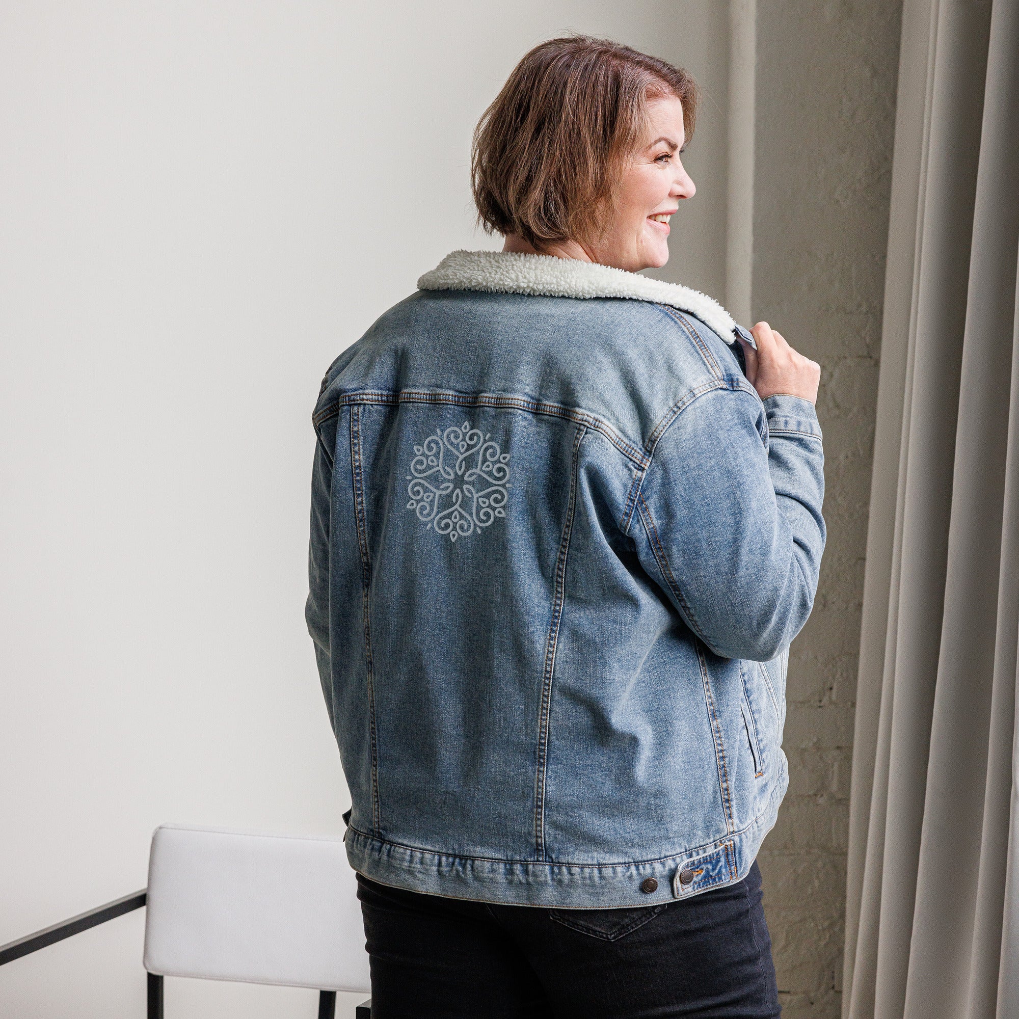 Denim sherpa jacket