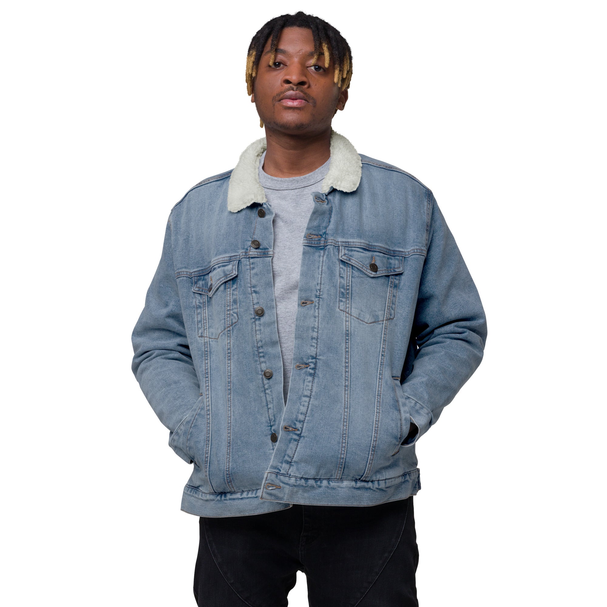 Denim sherpa jacket